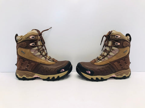 Hiking Boots Ladies Size 8 The North Face Brown Pink Worn Once