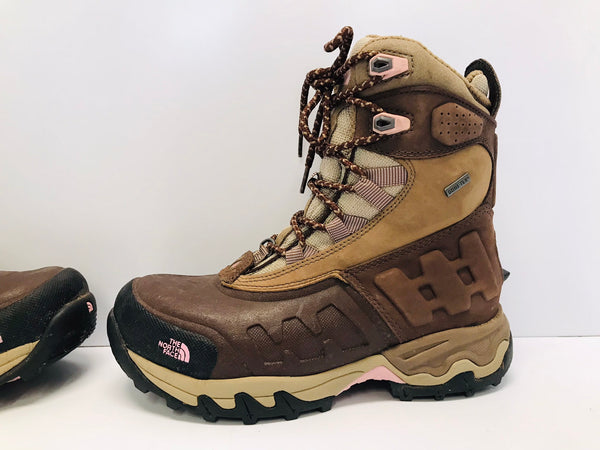 Hiking Boots Ladies Size 8 The North Face Brown Pink Worn Once