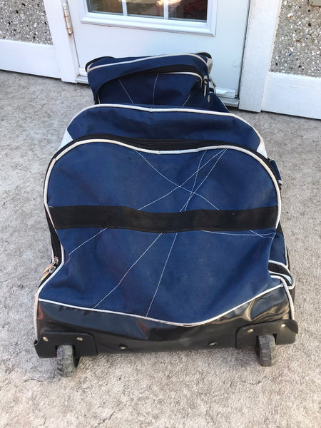 Hockey Bag Men's X Large On Wheels RBC All Zippers Complete With All Straps Denim Blue