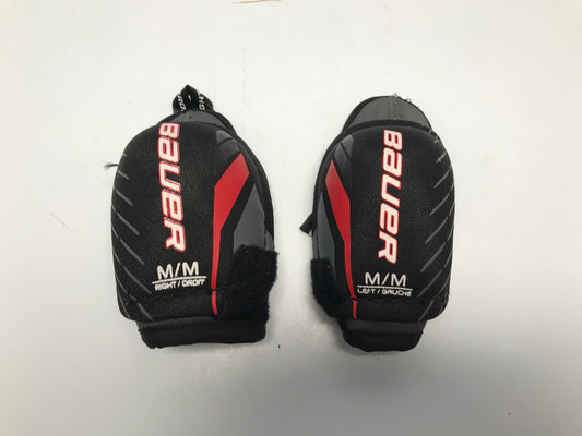 Hockey Elbow Pads Child Youth Size Medium Age 5-6 Bauer Sport Black Red Like New