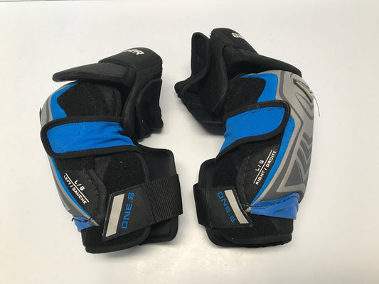 Hockey Elbow Pads Men's Senior Bauer Supreme one.8 Size Large Blue Black Excellent