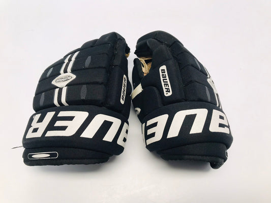 Hockey Gloves Child Junior Size 12 inch Large Bauer Impact Black White