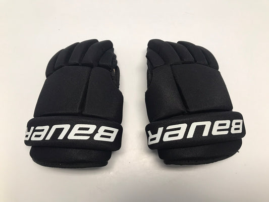 Hockey Gloves Child Size 10 inch Bauer Black  Like New