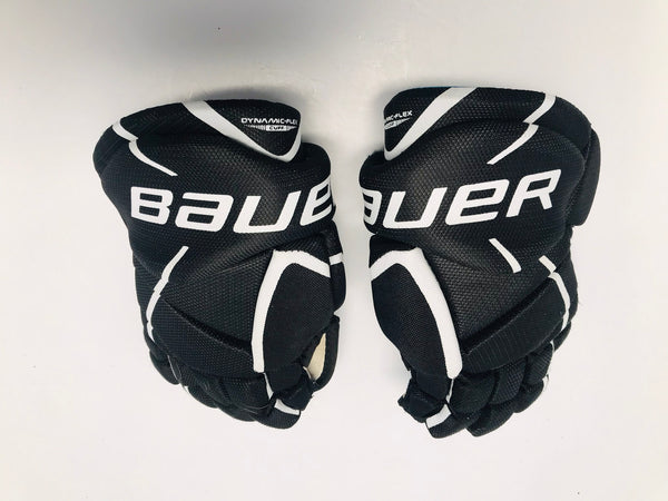 Hockey Gloves Child Size 10 inch Bauer Challenger Black White Blue Like New