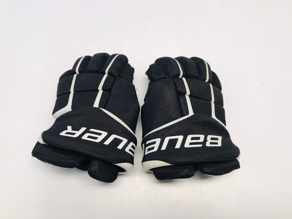Hockey Gloves Child Size 9 inch Bauer Supreme One 20 Age 4-6 Black White Excellent