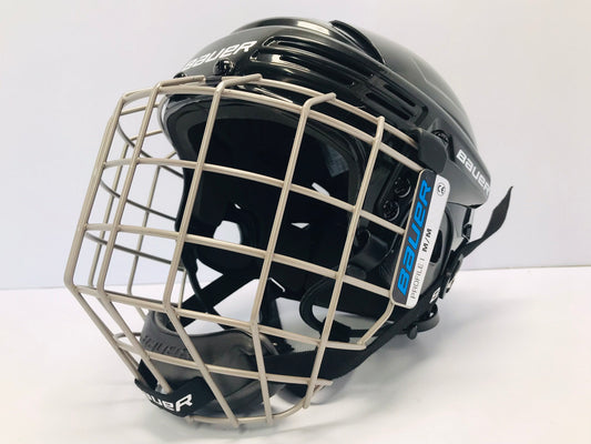 Hockey Helmet Child Size Junior Medium 6.25 -7.38 Age 6-8 Bauer Black With Cage Expires 2028 New Demo Model