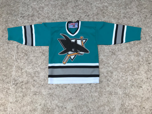 Hockey Jersey Child Size 7-8 Vintage CCM San Jose Sharks Teal Minor Wear