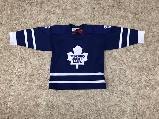 Hockey Jersey Child Size 7 Toronto Maple Leafs Blue White