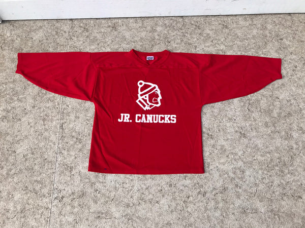 Hockey Jersey Child Size Junior 7-12 Red Jr Canucks Like New