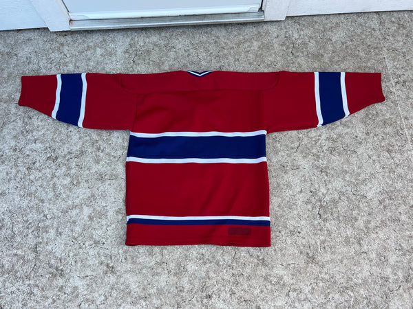 Hockey Jersey Child Size Large 10-12 Vintage CCM Montreal Canadiens Red Blue Excellent