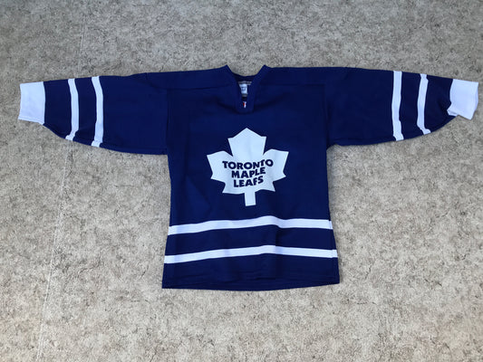 Hockey Jersey Child Size Lg-X Large Age 12  CCM Toronto Maple Leaf Blue