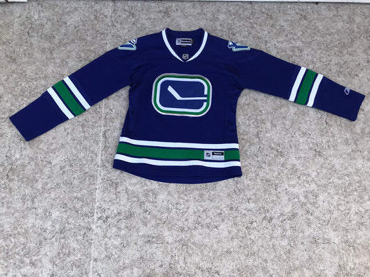 Hockey Jersey Ladies Size Medium Vintage Vancouver Canucks Blue Green Excellent