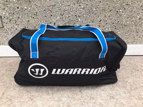 Hockey Lacrosse Sports Gear Bag Warrior Junior Size Excellent Condition On Wheels Black Blue