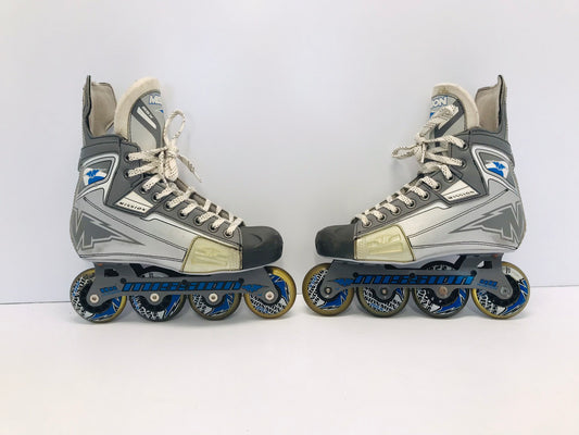 Hockey Roller Hockey Skates Youth Child Size 5 Excellent Mission Rubber Wheels
