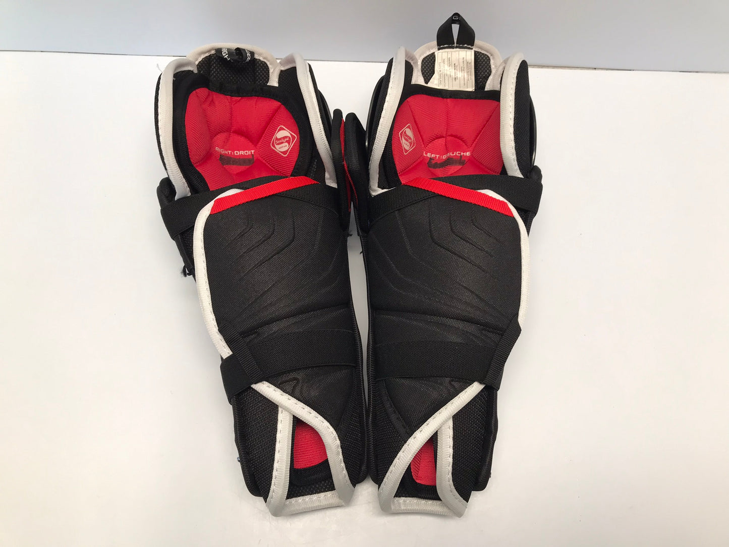 Hockey Shin Pads Child Size Junior 12 inch Bauer Vapor X Pro Lite Slim Fit With Calf Wrap Like New