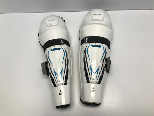 Hockey Shin Pads Men's Size 13 inch Vic V2.0 Calf Wrap White Blue
