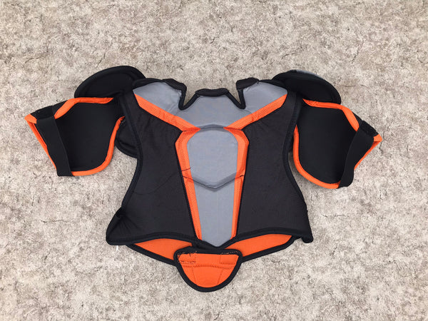 Hockey Shoulder Chest Pad Child Size Junior Large 10-12 Bauer One.4 Black Orange