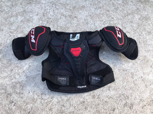 Hockey Shoulder Chest Pad Child Size Youth Large Age 5-6 CCM Black Red  Like New