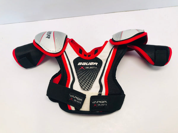 Hockey Shoulder Chest Pad Child Size Youth Small 3-4 Bauer Select Vapor Black Red