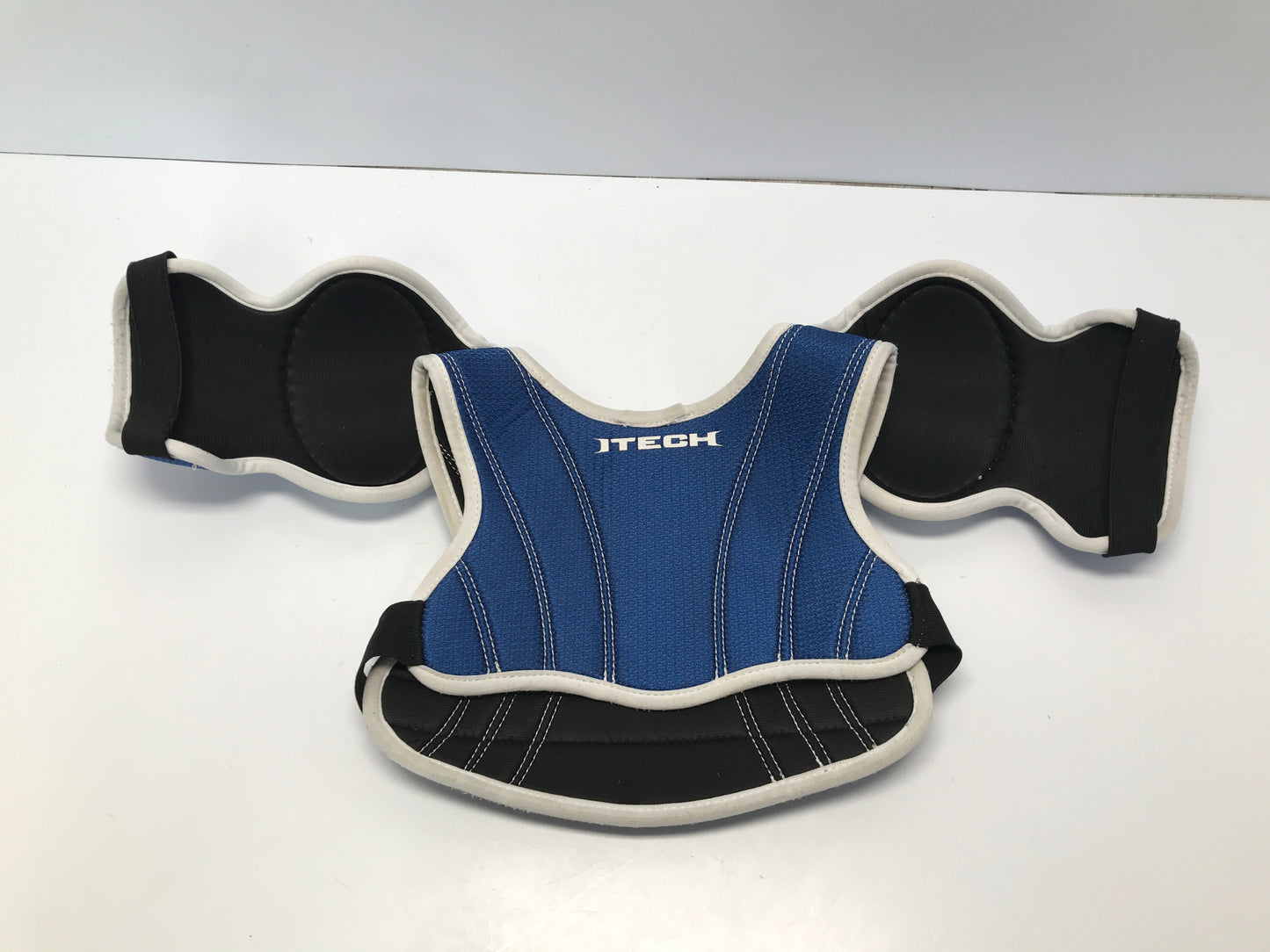 Hockey Shoulder Chest Pad Child Youth Size Large Age 5-6 Itech Blue White