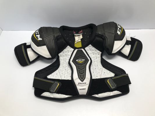 Hockey Shoulder Chest Pad Men's Senior Size Small Black White Yellow Excellent