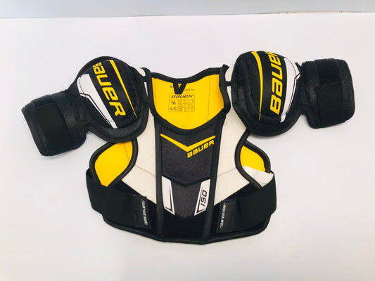 Hockey Shoulder Chest Pad Child Size Youth Large Bauer Supreme White Black Yellow New Demo Model