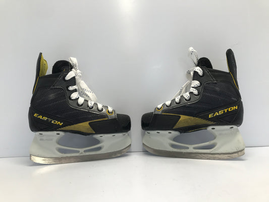 Hockey Skates Child Size 12.5 Shoe Size 11.5 Skate Size Easton Black Gold