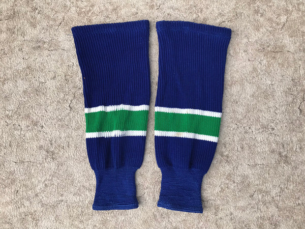 Hockey Socks Child Size 18 Youth Age 3-7 Canucks Blue Green