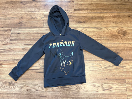Hoodie Sweater Child Size 7-8 Pokemon Dark Grey Like New