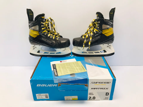 Hockey Skates Child Size 2 Bauer Supreme Matrix TUUK LS5 Black Carbon Blades Minor Wear