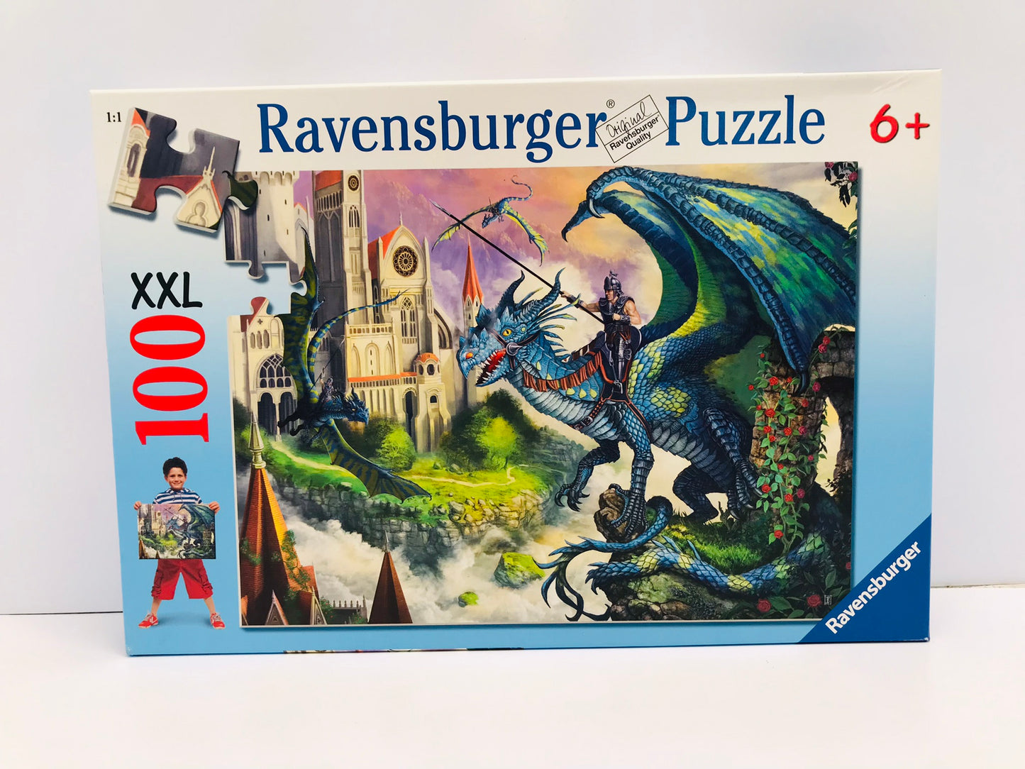 Child Jigsaw Puzzle 100 pc Ravensburger Dragon Rider Excellent