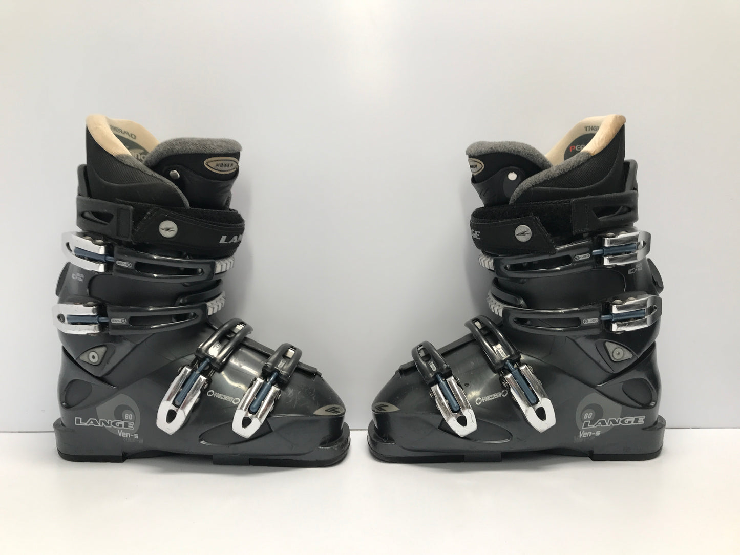 Ski Boots Mondo Size 23.0 Ladies Size 6.5 278 mm Lange Dk Grey