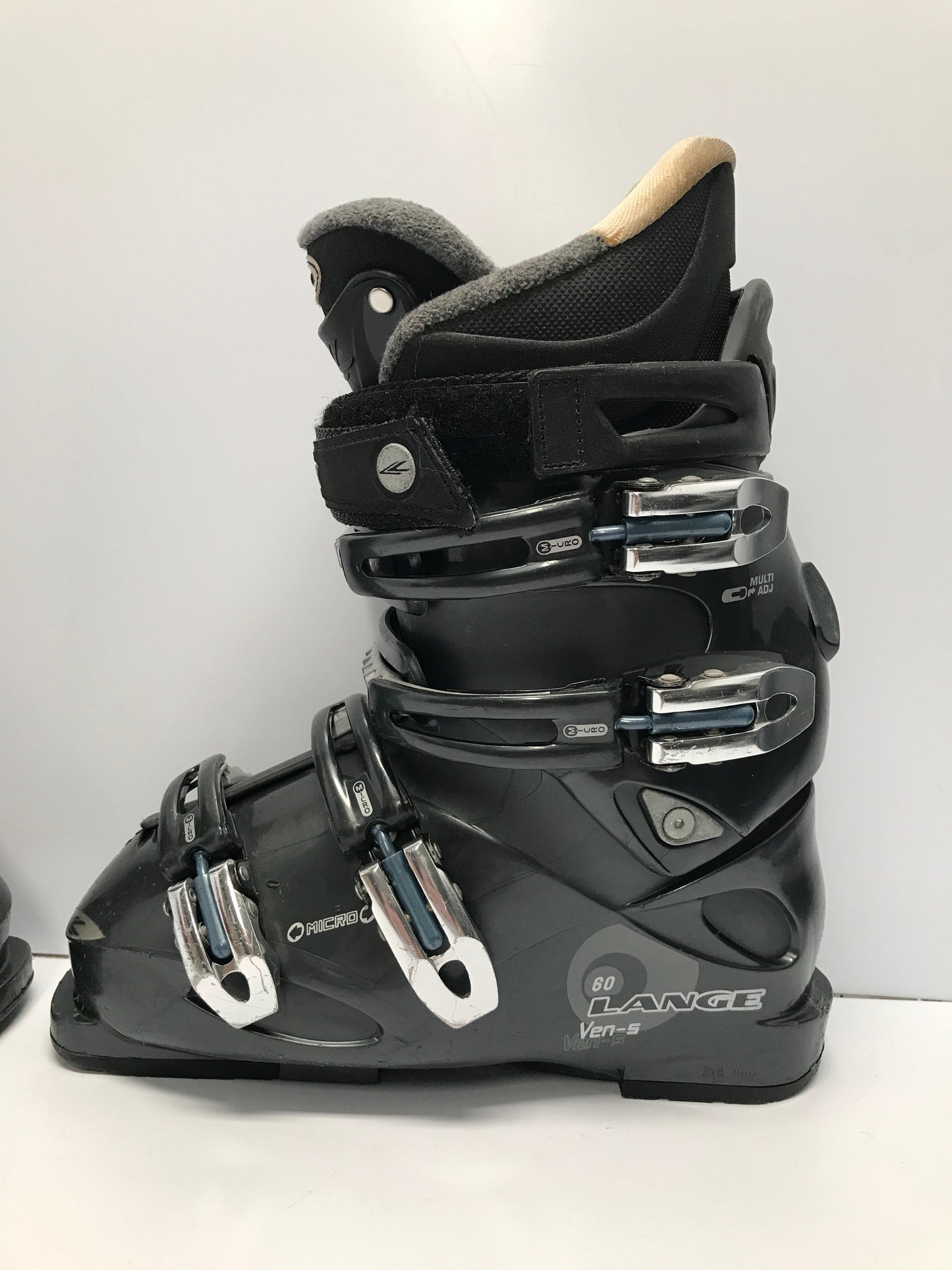Ski Boots Mondo Size 23.0 Ladies Size 6.5 278 mm Lange Dk Grey