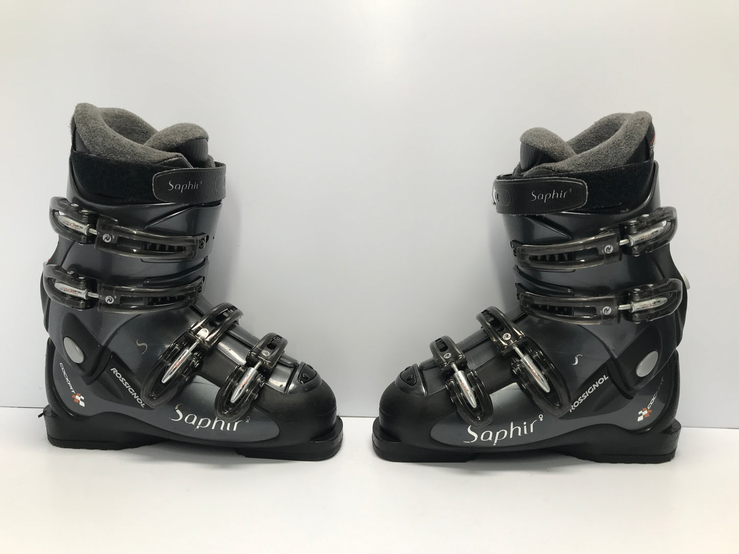 Ski Boots Mondo Size 24.5 Men's Size 6.5 Ladies Size 7.5 285 mm Rossignol Saphire Black Blue