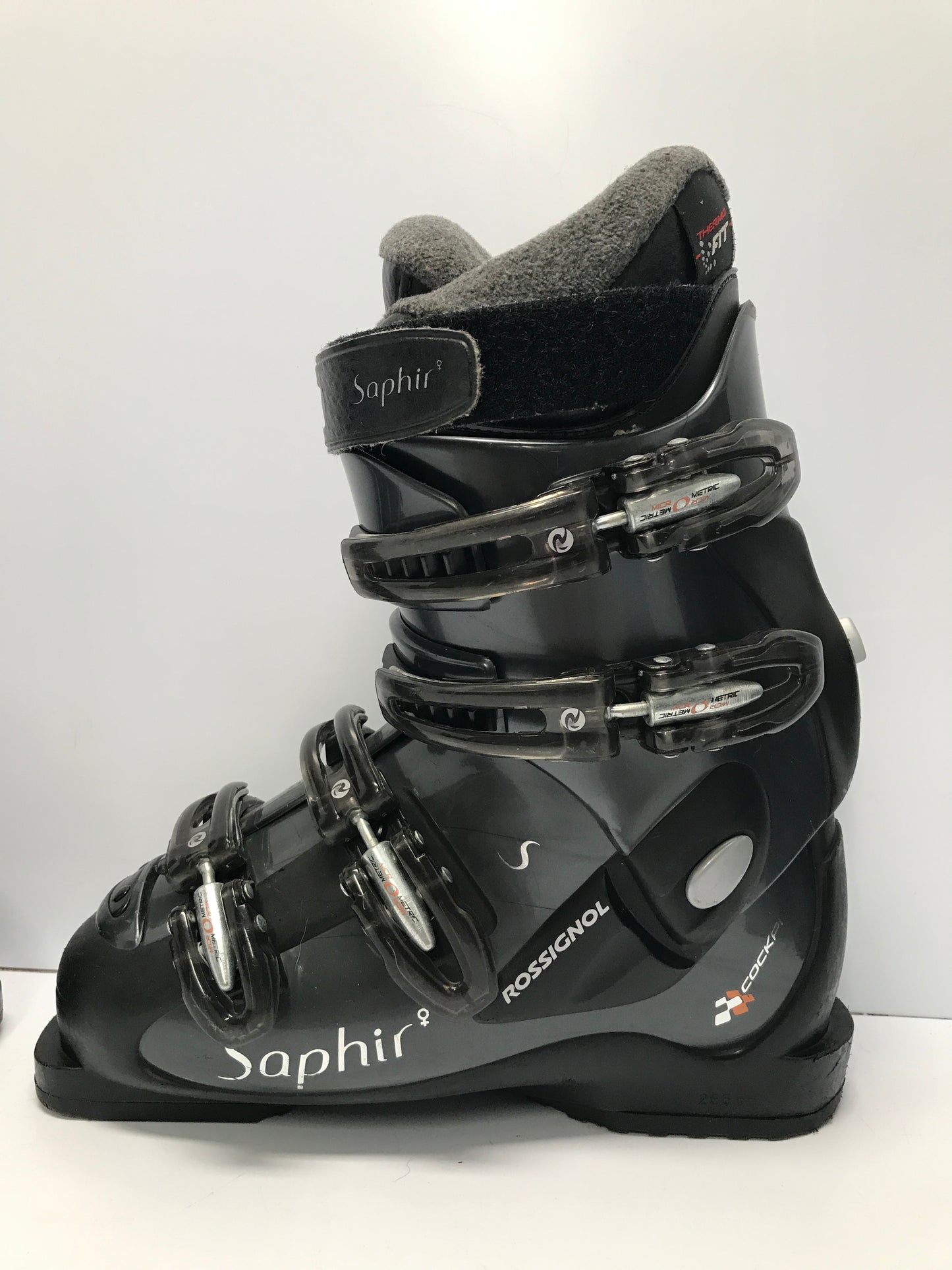 Ski Boots Mondo Size 24.5 Men's Size 6.5 Ladies Size 7.5 285 mm Rossignol Saphire Black Blue