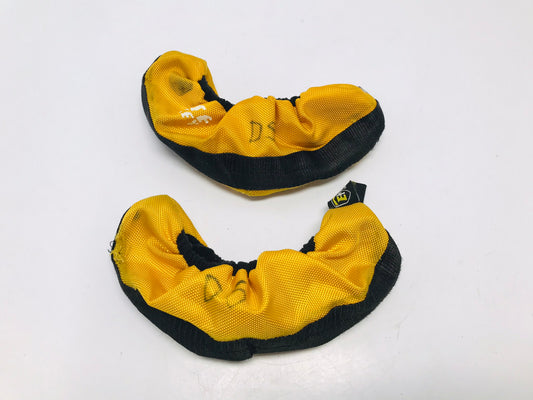Hockey Skate Guards Black Yellow Terri Cloth Elite Men's Shoe Size 6-12