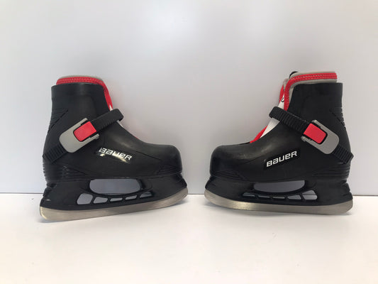 Ice Skates Child Size 8-9 Toddler Bauer Black Red Excellent