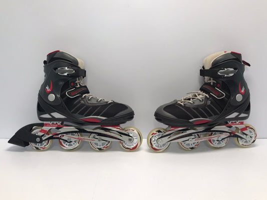 Inline Roller Skates Men's Size 10 Bladerunner Rubber Wheels Black Grey Red NEW