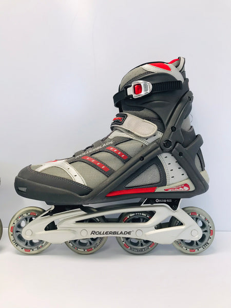 Inline Roller Skates Men's Size 11 BladeRunner Grey Red Like New Outstanding Quality