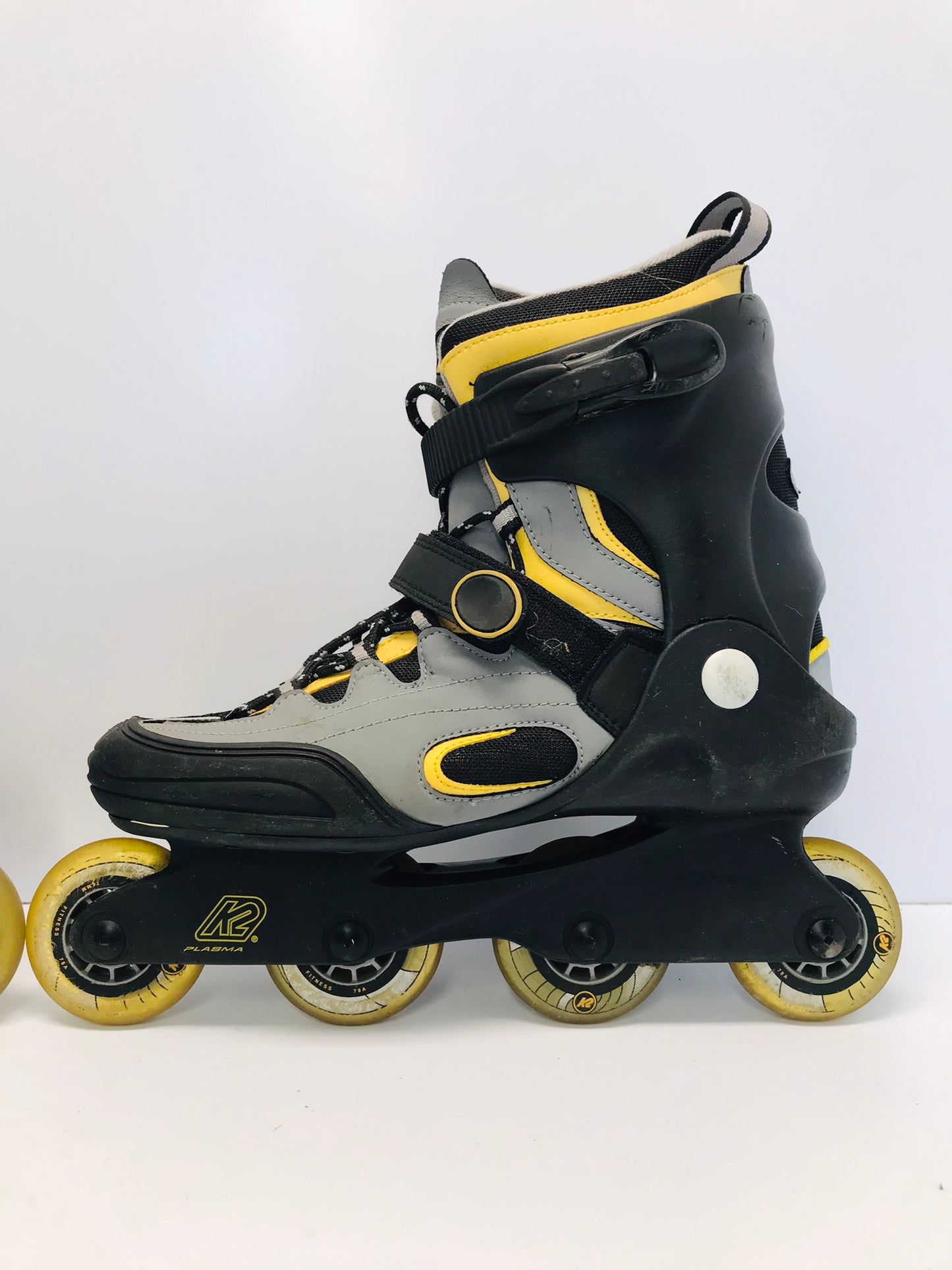Inline Roller Skates Men's Size 11 K-2 Black Grey Yellow