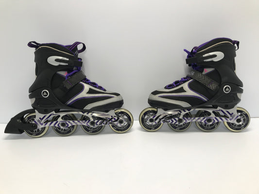 Inline Skates Ladies Size 10 K.2 Helena 84 Purple Grey Black Like New Rubber Tires