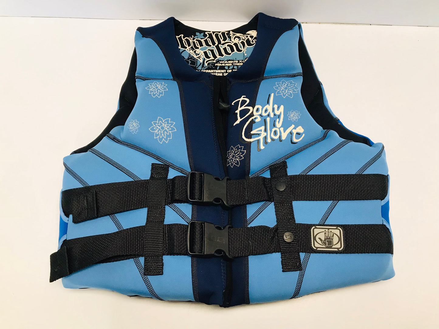 Life Jacket Ladies Size X Large Body Glove Neoprene Surf, Ski Water Sports Blue Neoprene Like New
