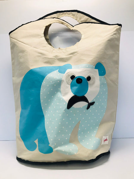 Laundry Toy Box Hamper 3 Sprouts Polar Bear Large 26x20 inch  Like New