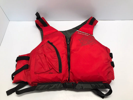 Life Jacket Vest Adult Size Medium Stohlquist Water Sports With Pocket Red Black Kayak Paddle Board Canoe Fishing Like New