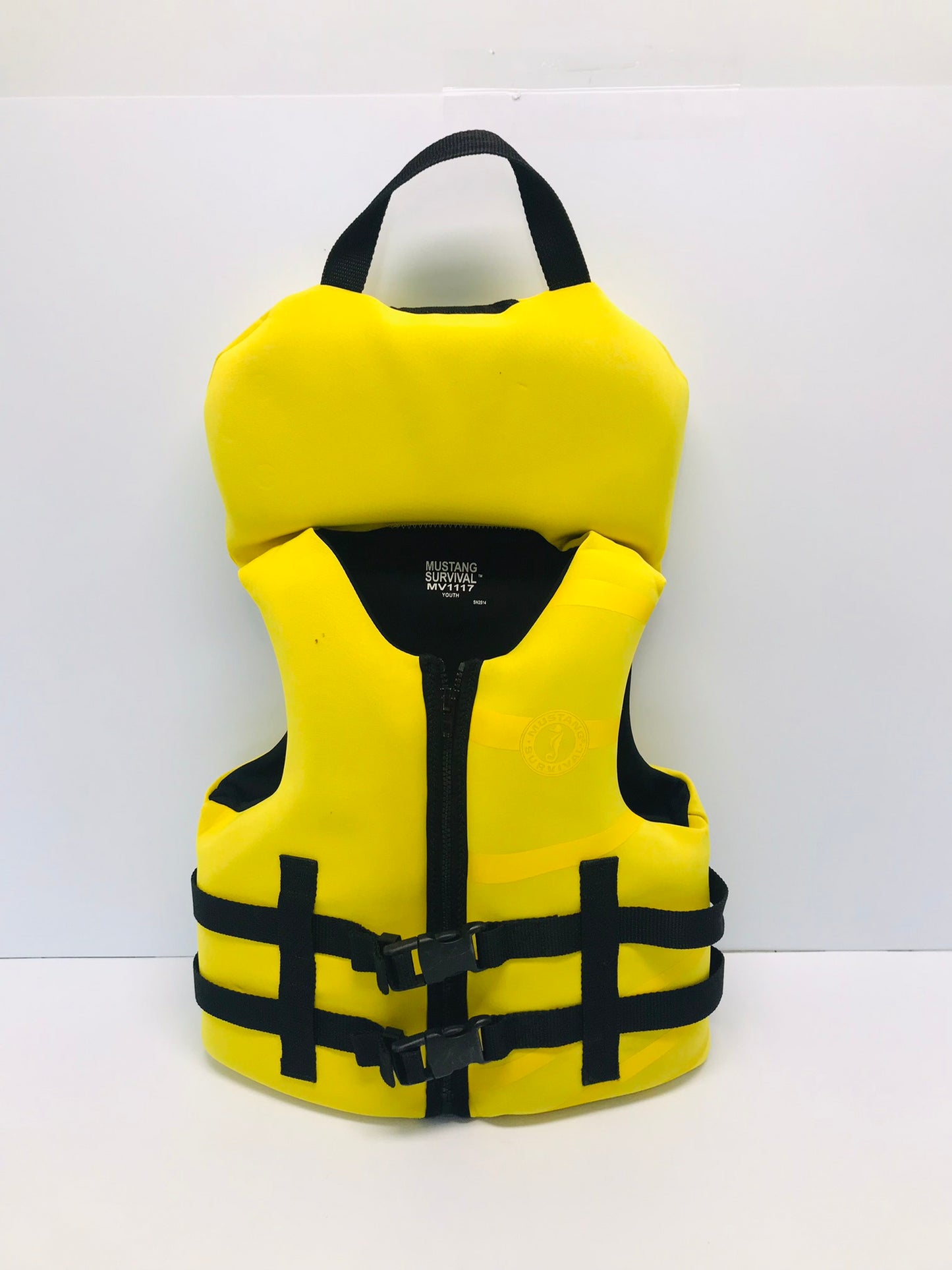 Life Jacket Child Size 60-90 Youth Mustang Survival Yellow Neoprene Excellent