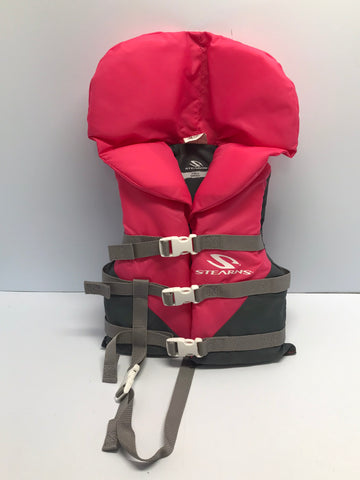Life Jacket Vest Child Size 30-60lbs Pink Grey Canada Coast Guard Approved