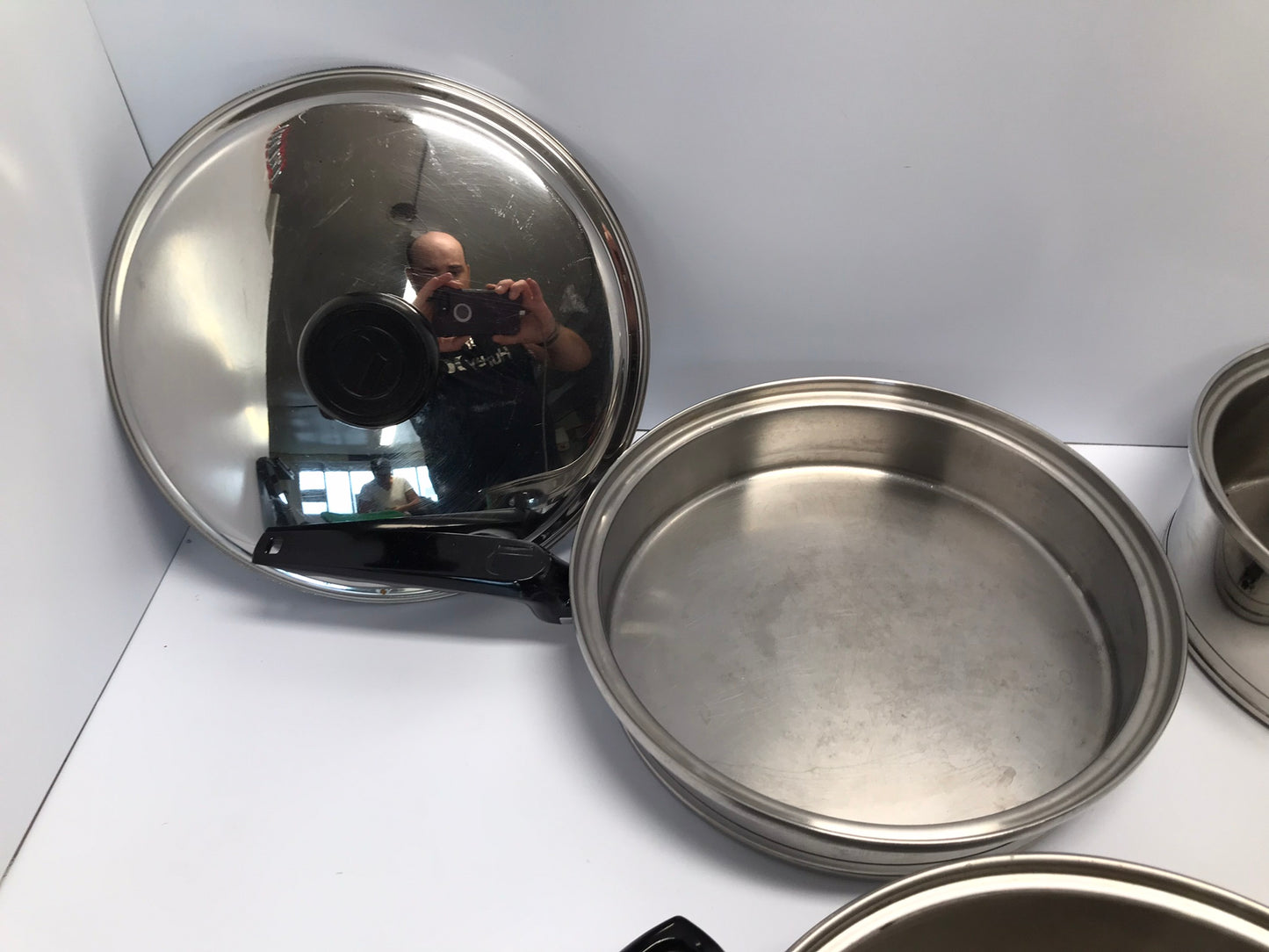 Lifetime Stainless Steel Cookware Set Lifetime Warranty 10 Piece With Dome Pot Lits and Reg Lids Like New
