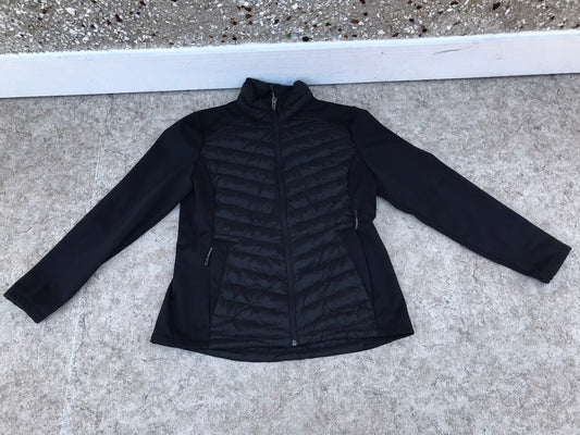 Light Weight Coat Ladies Size Large Puffer By Heat Black Like New