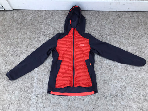 Light Weight Coat Ladies Size Small HELLY HANSEN Insulated Marine Blue Tangerine Puffer Style Like New
