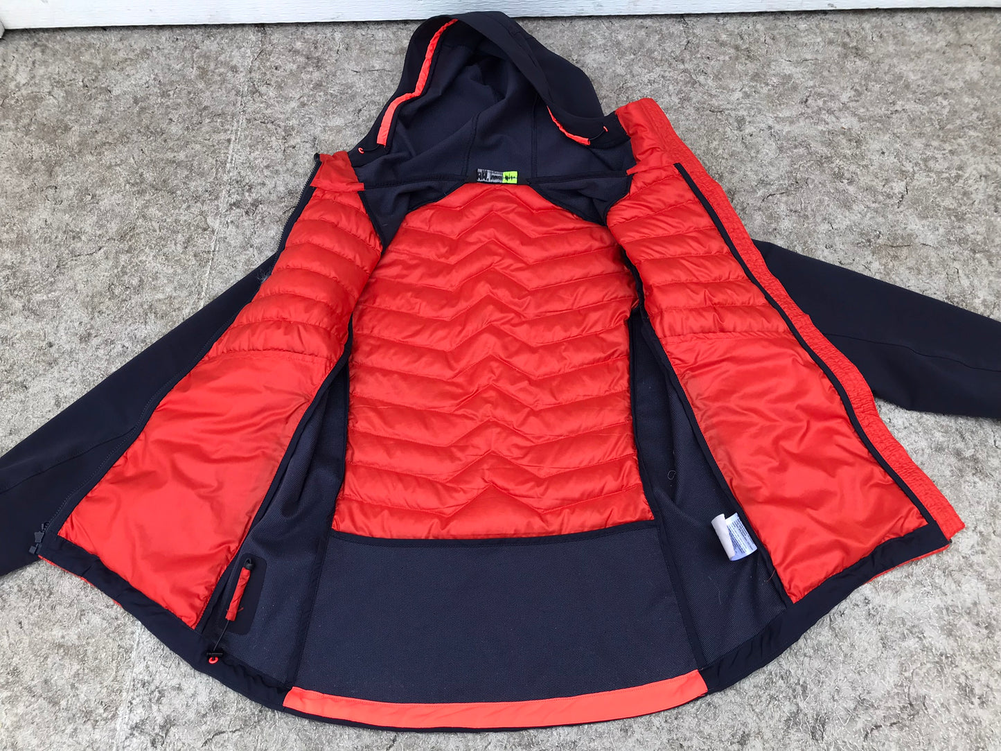 Light Weight Coat Ladies Size Small HELLY HANSEN Insulated Marine Blue Tangerine Puffer Style Like New